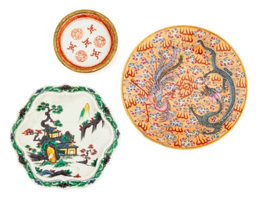 Asian Glazed Porcelain Dishes, 3