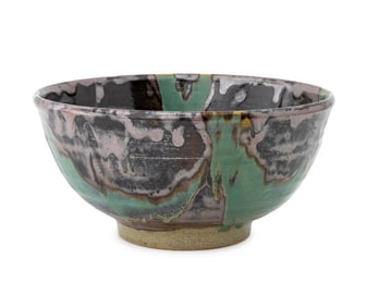 Studio Art Pottery Tenmoku Glazed Centerpiece Bowl