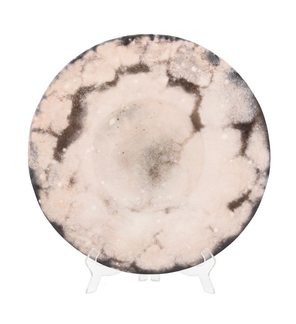 Modern Flared Art Pottery Shallow Bowl (1 of 4)