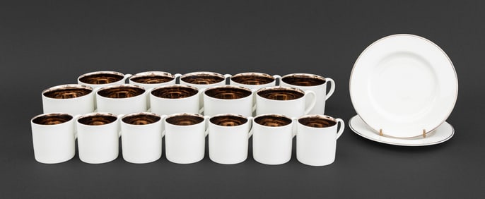 Dibbern Platinum Porcelain Coffee Service, 17 Pcs.