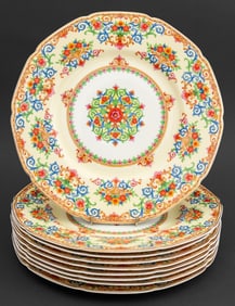 Grindley Floral Pattern Earthenware Plates, 9