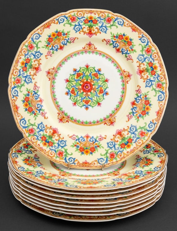 Grindley Floral Pattern Earthenware Plates, 9 (1 of 6)