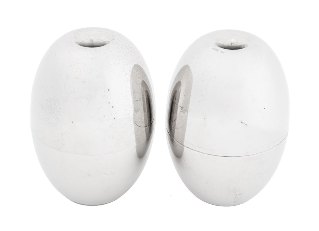 Italian Nickel Plated Brass Covered Jars, Pair (1 of 8)