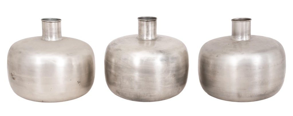 Contemporary "Keller" Stainless Steel Vases, 3 (1 of 4)