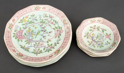 Adams Calyx "Singapore Bird" Tableware, 11 Pcs.