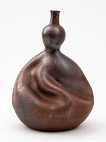 Japanese Art Pottery Double Gourd Vase