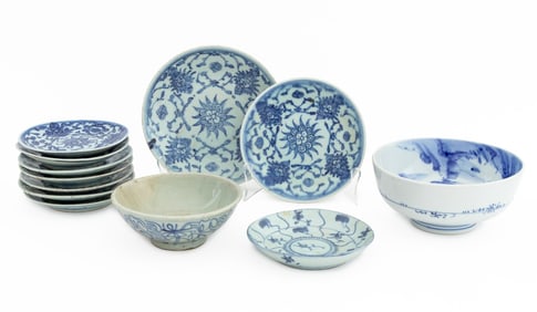 Chinese Blue & White Porcelain Articles, 12