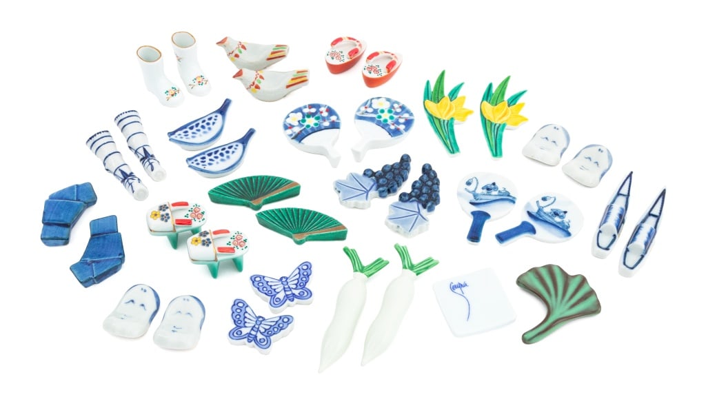 Glazed Porcelain and Ceramic Chopstick Rests, 36 (1 of 9)