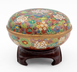 Japanese Satsuma Millefleur Covered Bowl
