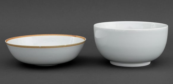 Japanese White Porcelain Bowls, 2