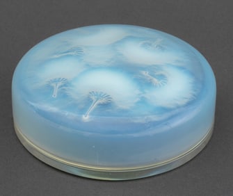 Opalescent Glass Covered Dish