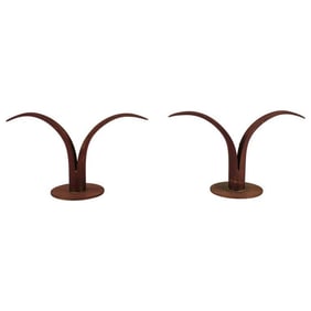 Ystad-Metall "Liljin" Brass Candlesticks, Pair