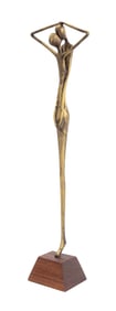 Leon Bronstein "Embrace" Gilt Bronze Sculpture