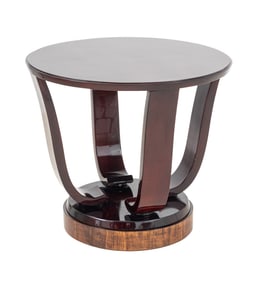 Art Deco Mahogany Circular Occasional Table