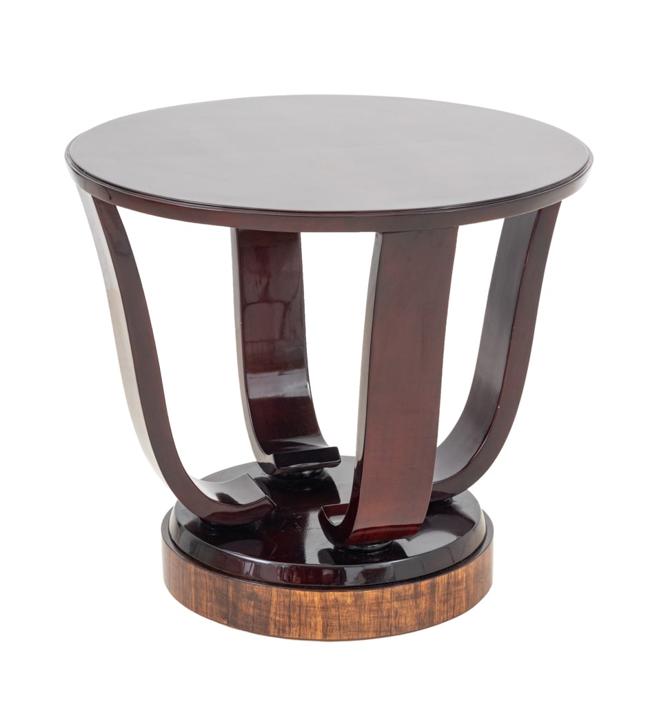Art Deco Mahogany Circular Occasional Table (1 of 6)