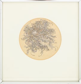 Manfred Schwartz Celestial Pointillist Gouache
