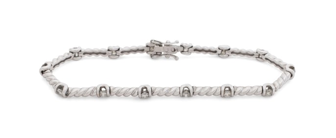 18K White Gold Diamond Bracelet