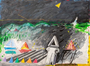Elfi Schuselka "Monument to Monoliths" Mixed Media