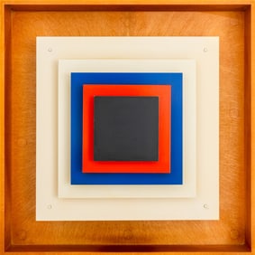 Bent Karlby "Kvadrille" Op Art Wall Sconce, 1960s