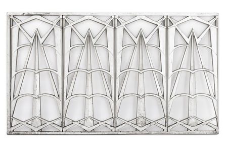 New York Art Deco Aluminum Grille Panel