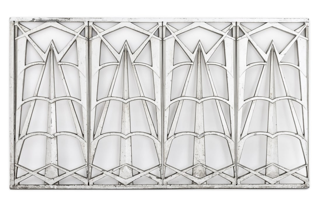 New York Art Deco Aluminum Grille Panel (1 of 5)