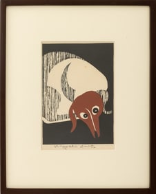 Kiyoshi Saito "Dachshund" Woodblock