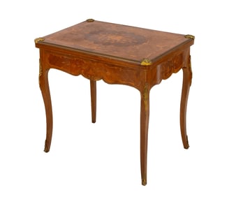 Louis XV Style Gilt Metal and Kingwood Games Table