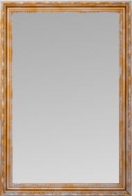 Floral Encrusted Gilt Metal Vanity Mirror