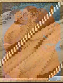 Laura Bodebender "The Counselors' Whispers" Oil