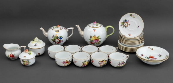 Herend Porcelain Partial Tea Service, 28 Pcs.