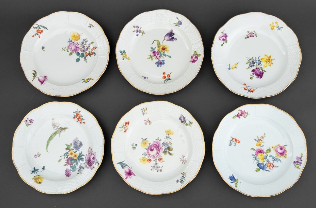 Meissen Porcelain Plates, 6 (1 of 9)