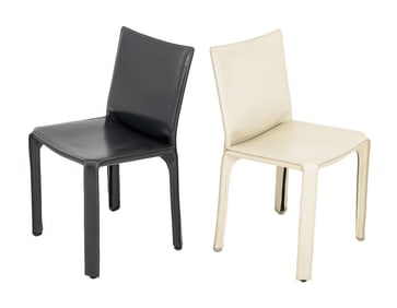 Mario Bellini x Cassina Leather Cab Chairs, Pair