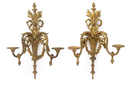 Louis XV Style Gilt Metal Applique, Pair