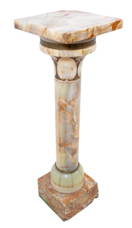 French Art Deco Revolving Onyx Pedestal (1 of 4)