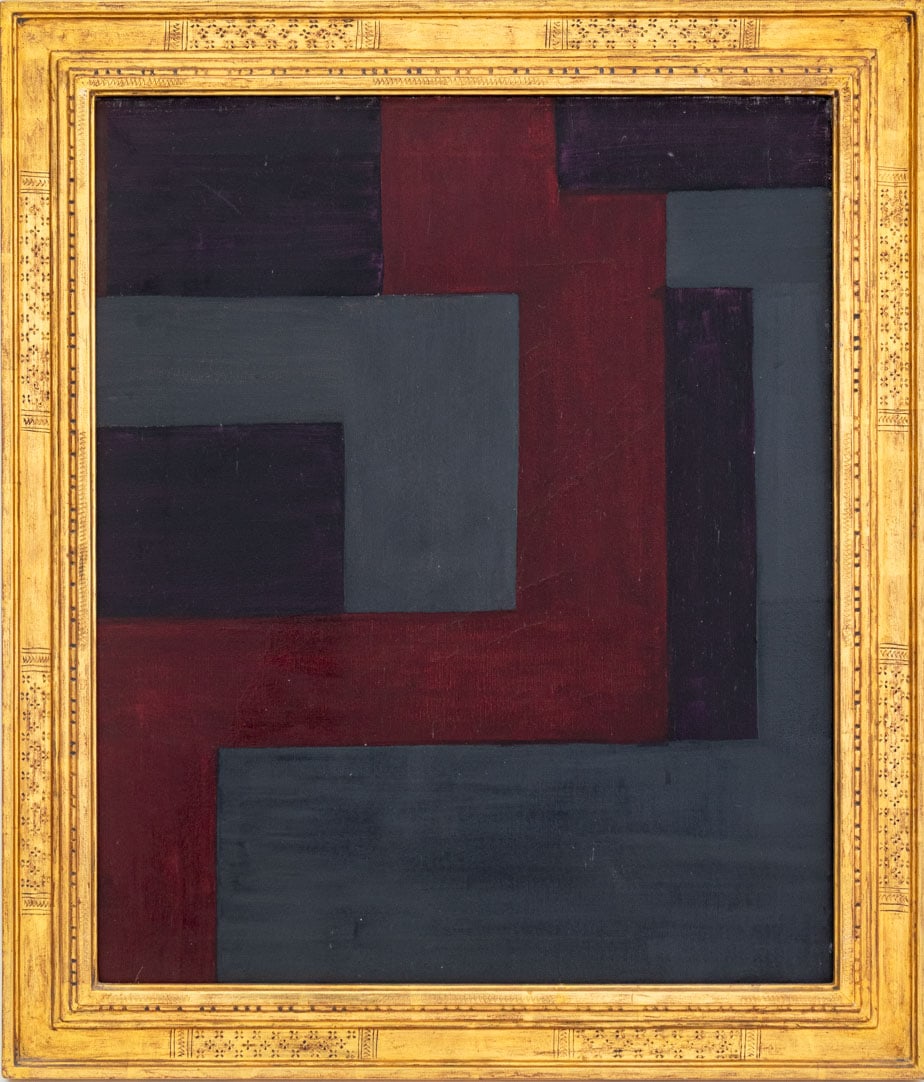 N. Shinoda Geometric Composition Oil, 1961 (1 of 13)