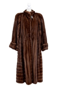 Bergdorf Goodman Brown Mink Fur Coat