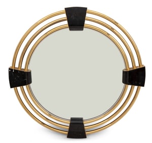 Karl Springer Style Concentric Circles Mirror