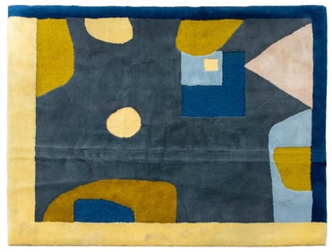 Modern Geometric Design Carpet, 7' 2" x 6' 6"