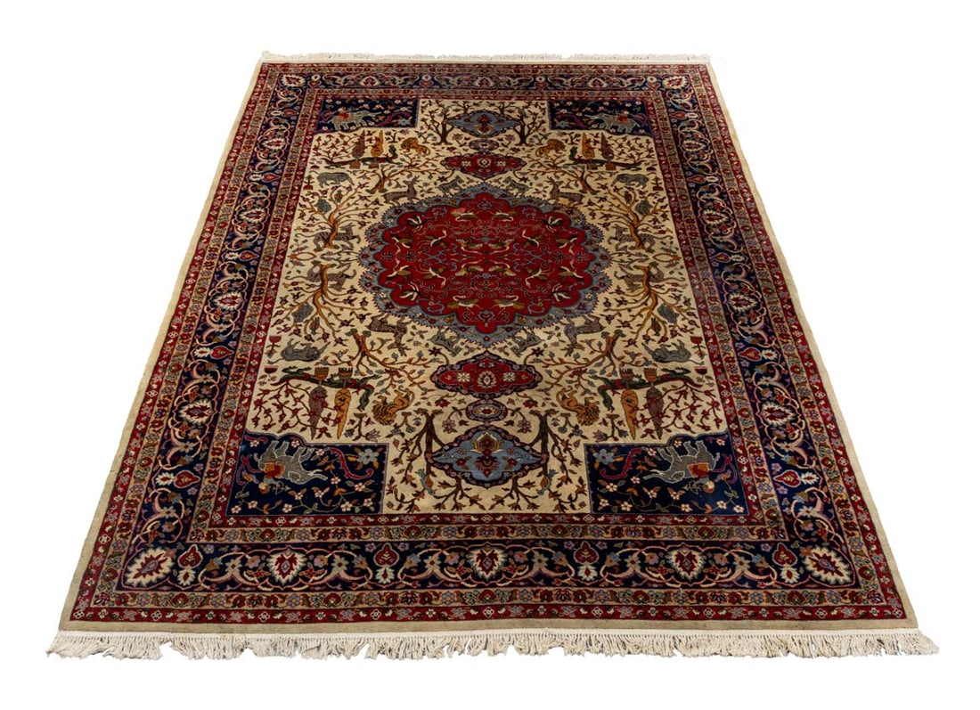 Persian Tehran Pictorial Carpet, 14' 5" x 9' 9" (1 of 4)