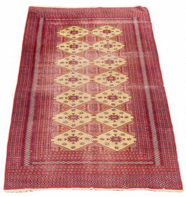 Turkoman Geometric Pattern Rug, 6' 6.5" x 4' 2.5"