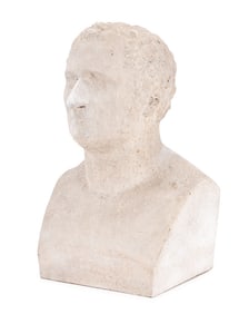 Roman Style Faux Plaster Cast Iron Portrait Bust