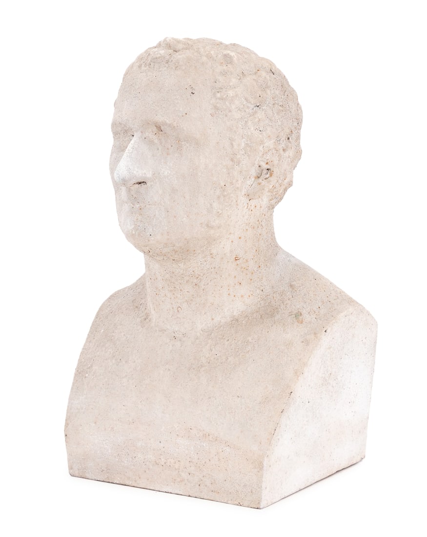 Roman Style Faux Plaster Cast Iron Portrait Bust (1 of 8)