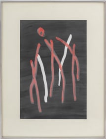 Takeo Yamaguchi Abstract Composition Mixed Media