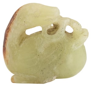 Chinese Recumbent Duck Jade Carving