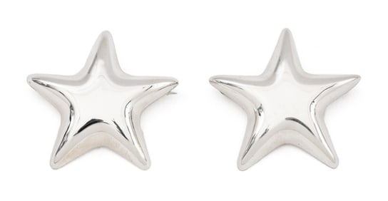 Tiffany & Co. Sterling Silver Star Brooches, Pair