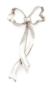 Tiffany & Co. Sterling Silver Bow Brooch