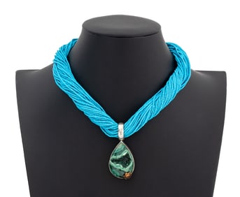 Stephen Dweck Sterling Silver Pendant Necklace