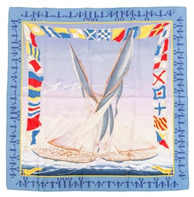 Hermes "En Course" Silk Scarf