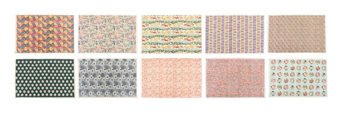 Japanese Katazome Dye Stencils on Rice Paper, 10