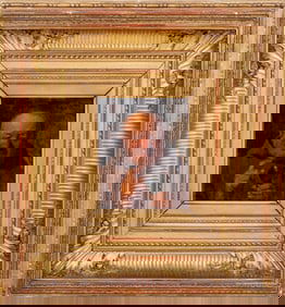 German School Portrait of a Monk Oil on Panel